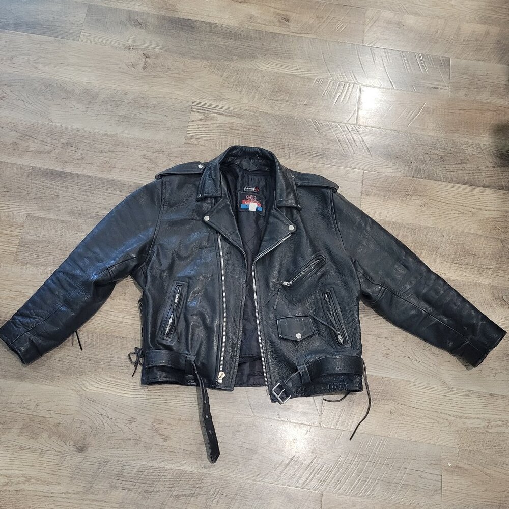 Vintage Men's Leather Motorcycle Jacket